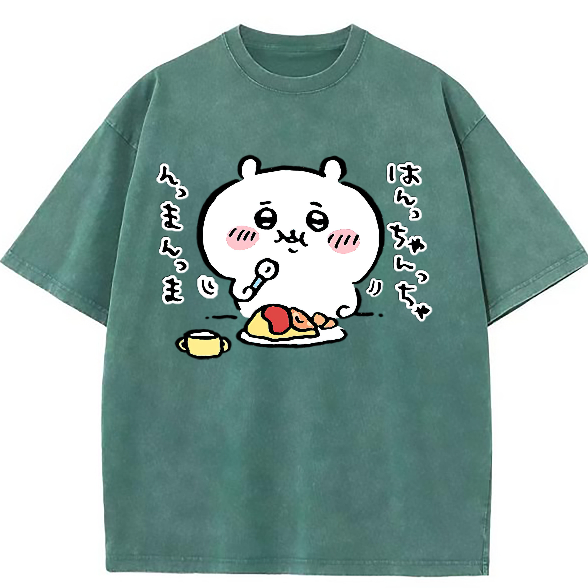 （画像用） ちいかわ ちいかわ Chii-kawa chiikawa 綿100% ヴィンテージ風 半袖Tシャツ（フロントプリント）